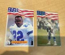1992 AW Sports Gold Foil Emmitt Smith + Base - Dallas Cowboys