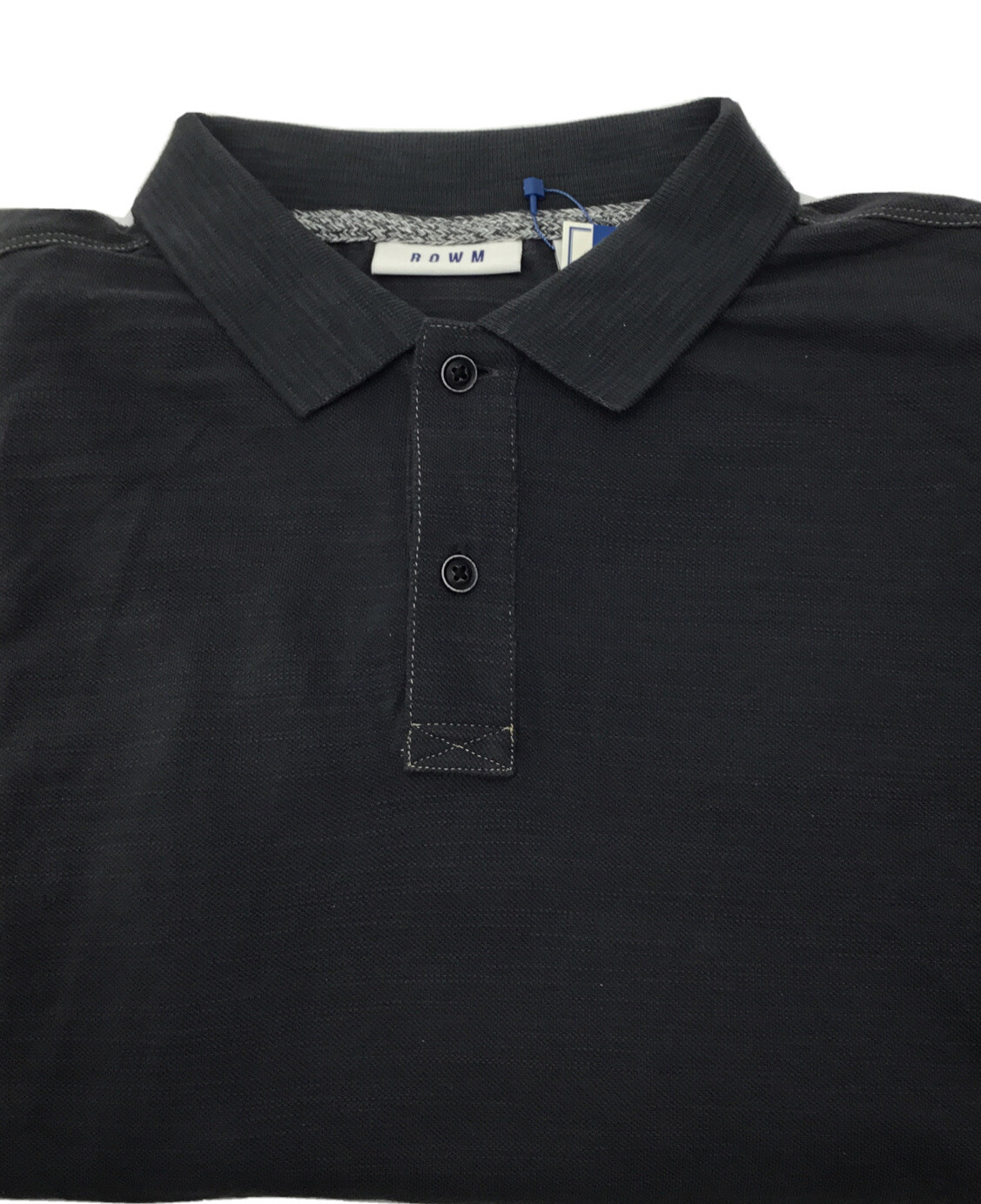 Мужская рубашка поло из органического хлопка Rowm серого цвета с галькой большого и высокого размера XLT.