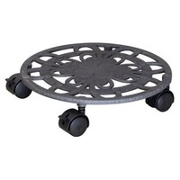 Wagner Pflanzenroller Blumenroller GlÜCkskleeblatt Rund 29 X 6,5 Cm Anthrazit