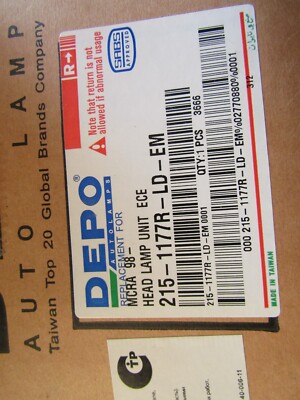 DEPO 315-1177R-AC Replacement Passenger Side Headlight Assembly This Product Is An Aftermarket Product It Is Not Created Or Sold By The Oe Car Company