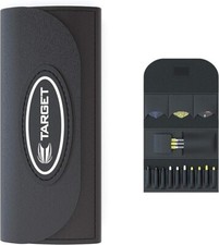 Target Darts, Tri Fold Wallet, Black, Holds 3 Darts Shafts & Flights (not incl.)