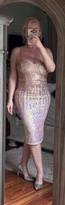 Sequin dress, gold