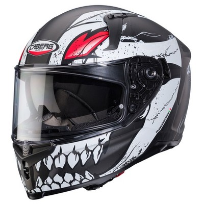 Caberg Avalon X Punk Integralhelm grau/schwarz-rot Motorradhelm Sonnenvisier