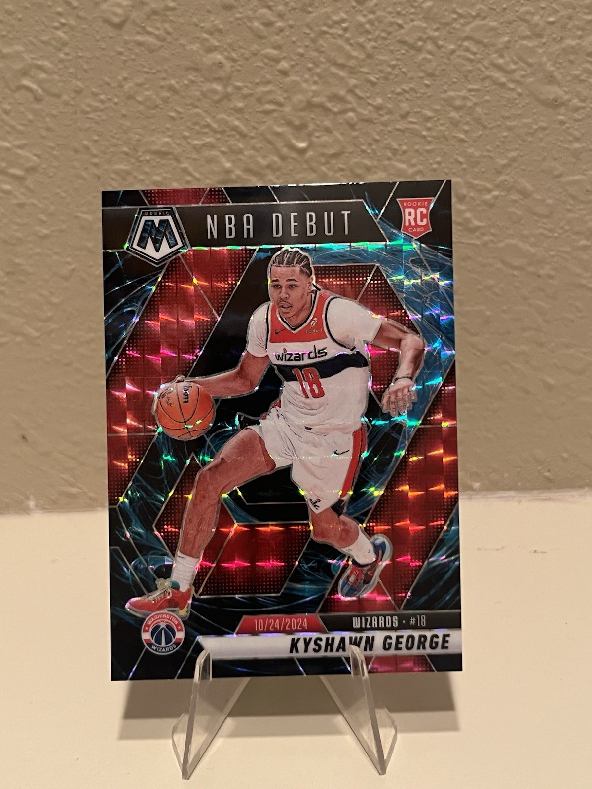 2024-25 Panini Mosaic - NBA Debut Kyshawn George #256 Genesis Mosaic Prizm (RC)