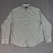 UNTUCKit Mens XL Olive Green / Gray Plaid Button Down Long Sleeve Shirt