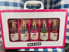 NEW 5 Piece Milk Bar SUITCASE Travel Mists 2.5 oz Gift Set Bath  Body Works
