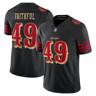 NWT Men's 49ers Black 2025 Rivalries Collection Game Limited Player Stitched Jer