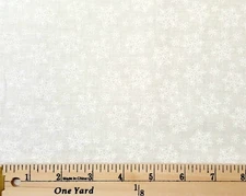 Cotton Quilters Flour Snowflake White Cotton Fabric Print by the Yard D604.11