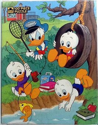1986 Walt Disney's Huey Dewey & Louie Truant Officer 100 pc 11X15 Golden Puzzle