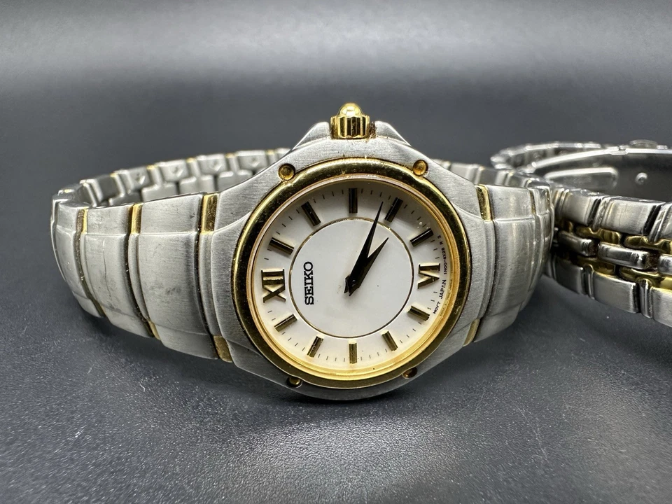 Lote de 3 relojes vintage de dos tonos Seiko y Citizen sin probar Foto 3 de 4