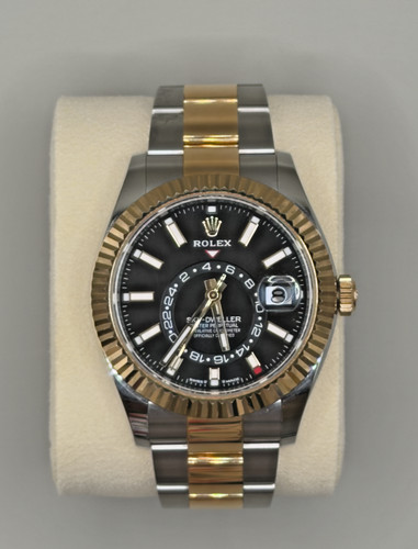 Rolex Sky-Dweller Black Dial Two Tone Jubilee 42mm 336933 Exce...