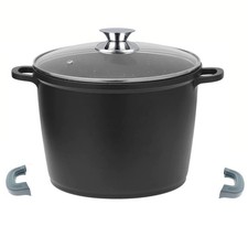 XXL Kochtopf Topf Kasserolle Glasdeckel Aluguss Induktion Ø32 Cheffinger CF-DP32
