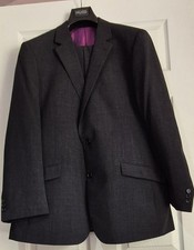 Skopes Men’s Grey Wool Twill 2-Piece Suit 42R 42in Chest 36W 32L Notch