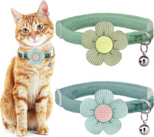 Breakaway Cat Collars with Bells, Kitten Collar for Girl Boy Adjustable Safety