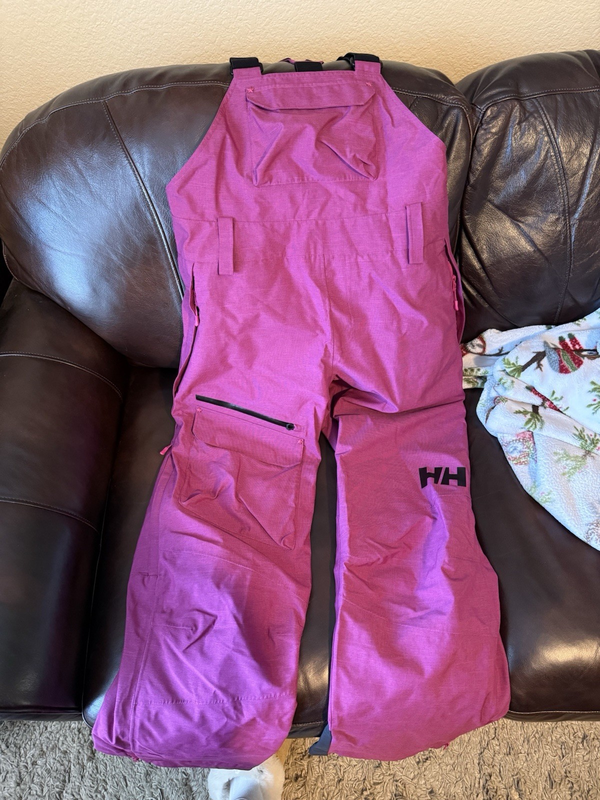 Helly Hansen Powderqueen Women's Pink Waterproof Snow Bib Pants L