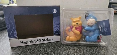 Westland Pooh & Eeyore Magnetic Salt Pepper Shakers Disney New In Box