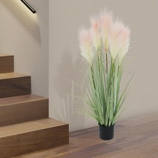 Künstliches Reed Gras Kunstpflanzen Gras im Topf Künstliche hohe Graspflanze