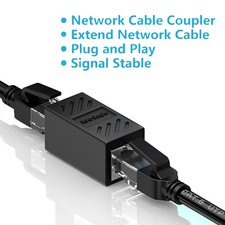 1/50PCS RJ45 Coupler Ethernet Extender 1000Mbps LAN Connector Female to Female