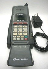 UNTESTED Vintage 90s Motorola TAC LITE II Flip Cell Phone W/Charger Adapter