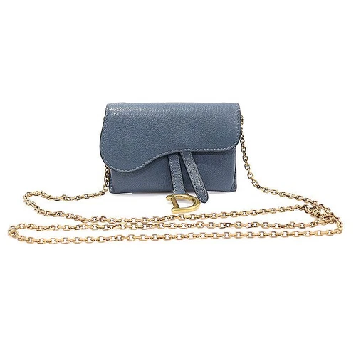 Sac bandoulière Dior Dark Denim Goat Saddle nano chaîne EP42146CD 63273337