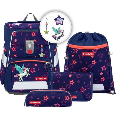 Schulranzen Step by Step SPACE SHINE Pegasus Night Nuala 5-teiliges Set