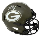 Aaron Jones Signed Packers FS Salute To Service Replica Speed Helmet Fanatics