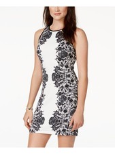 B DARLIN Womens Body Con Mini Dress White Sleeveless Cocktail Juniors 78
