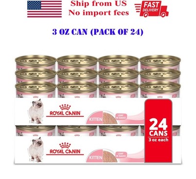 Royal Canin Feline Health Nutrition Kitten Loaf in Sauce Wet Cat Food, 24can 3oz