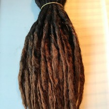 35 Knotty Ombre Dreads Dreadlocks Hair Extensions Black Brown Auburn