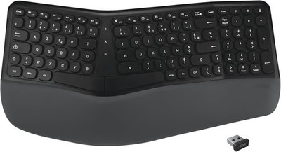 APM Ergonomische Tastatur, kabellos, Empfänger 2,4 GHz, Handgelenk, AZERTY