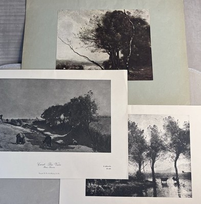 Kunstwerksammlung von Jean-Baptiste Corot - 1915 bis 1929 - Kunstdrucke - Menge = 3