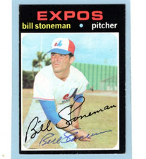 Autographed Bill Stoneman Expos Topps 1971 Signed