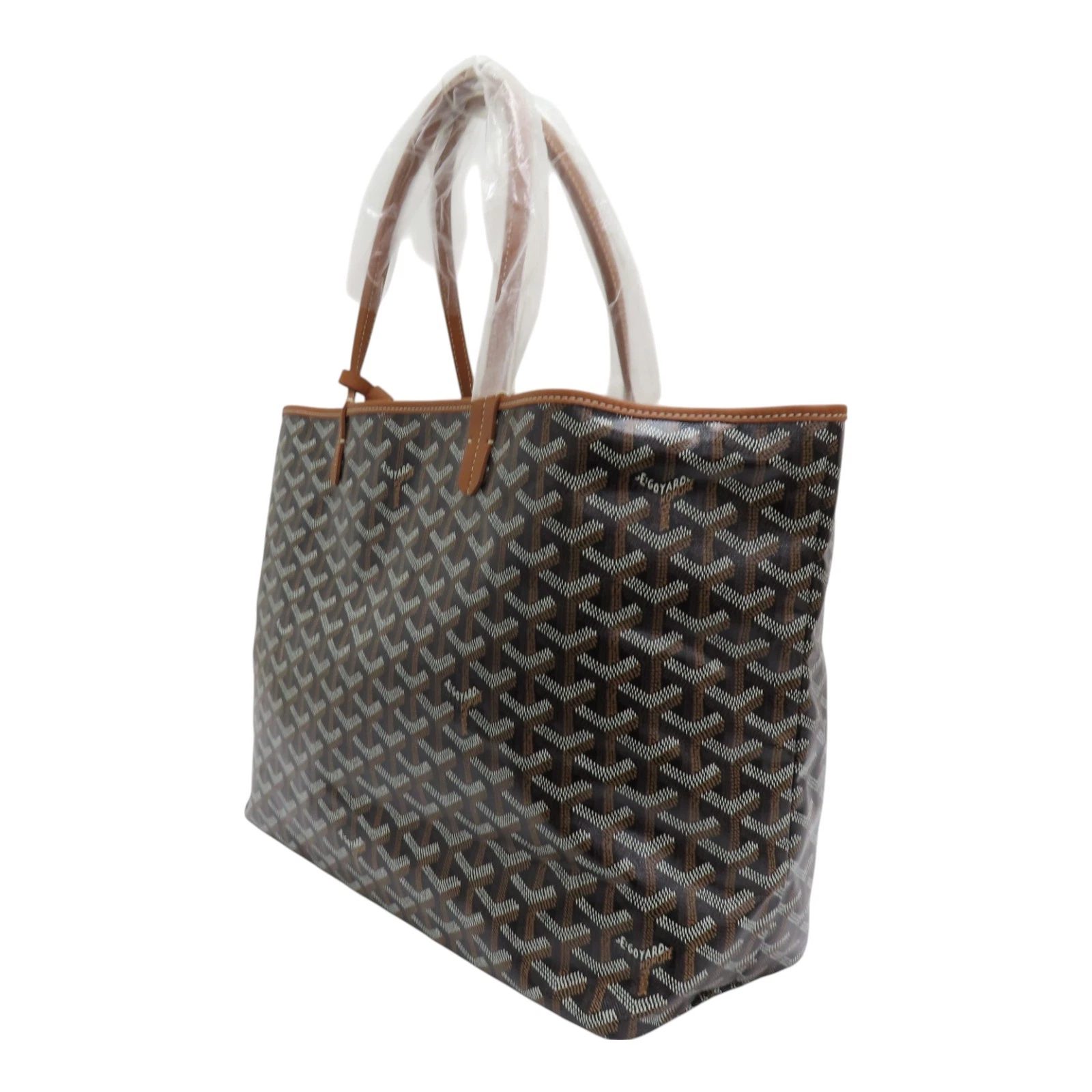 GOYARD Saint Louis Pm Borsa Tote Bag Rivestita in Tela Nera