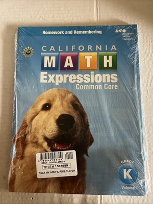 California Math Expressions Grade K Vol 1 & 2 Common Core HMH NEW Sealed Set