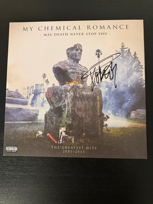 Frank Iero MCR HAND SIGNED TWICE MDNSY Vinyl Jalapeno Green My Chemical Romance