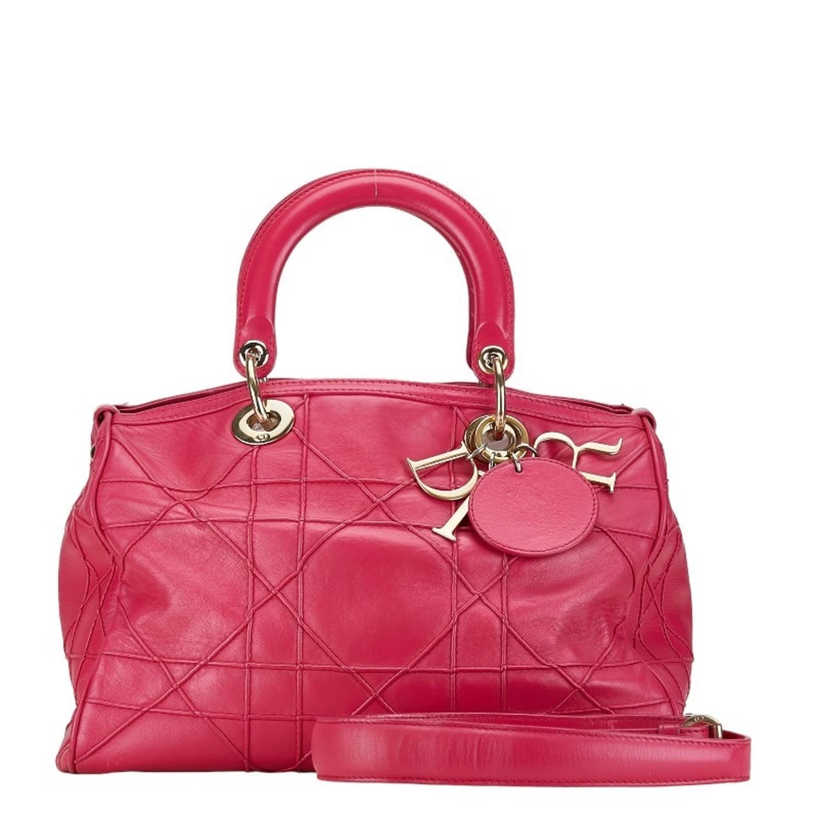 Christian Dior Dior Granville Cannage Sac à Main Sac à Bandoulière Rose Le... GZl13nu4
