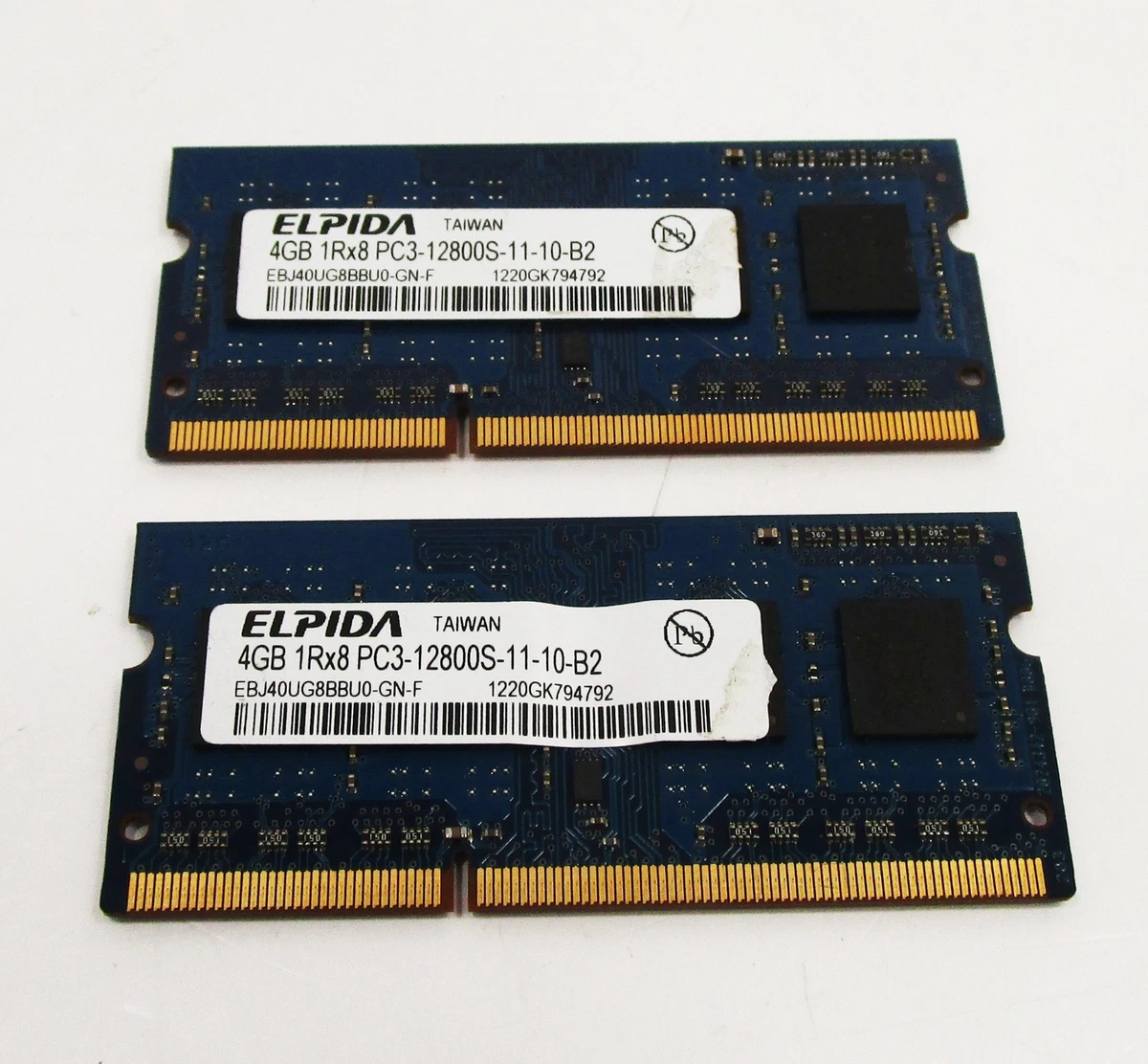 Elpida PC3-12800 (DDR3-1600) Computer Memory (RAM) 8 GB Total