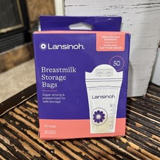 Lansinoh Breastmilk Flat Freezer Storage Bags 50 Bags