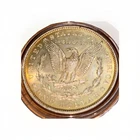 1897 - P Morgan Silver Dollar Golden Toned Reverse AU Coin