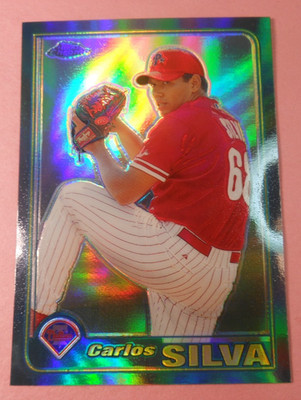 2001 Topps Traded Chrome Retrofractor Carlos Silva Philadelphia Phillies #T159