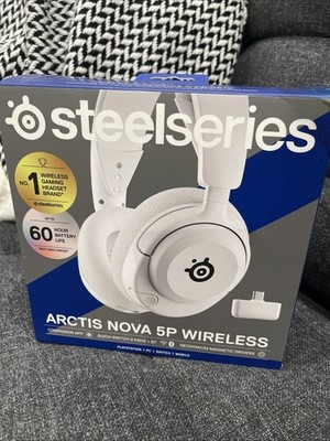 Arctis Nova 5P Wireless Multi-System Gaming Headset   White   Neodymium Magne...