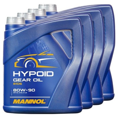 Getriebeöl MANNOL API GL 4 GL/ 5 LS 80W-90 4x 4 Liter für Cectek/Herkules E-Ton