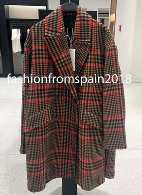 ZARA NEW WOMAN OVERSIZED PLAID COAT CHECK XS-XXL  8372/044/330
