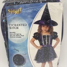 Spirit Halloween Enchanted Witch Costume With Dress And Hat Size 5 6 Girls Read
