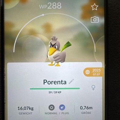  Pokémon Regional Go Pokemon Porenta Farfetchd Tausch Pokedex #83 1. Gen.