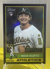 2025 Topps Heritage High Number Black Refractor SP #706 Nick Kurtz RC /76