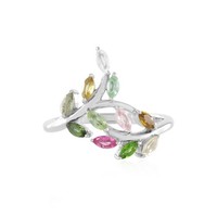 Multicolor Turmalin Silber Ring Madagaskar 0,794Ct