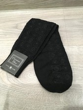 NWT Vintage Christian DiorBlack figurativeCotton Mens Dress Socks Sz 10-13