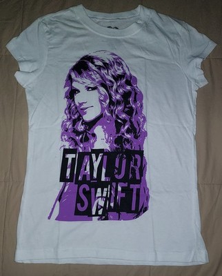 VTG TAYLOR SWIFT L.E.I. T SHIRT JUNIOR WOMEN'S SMALL 3/5 WHITE CONCERT TOUR 2004