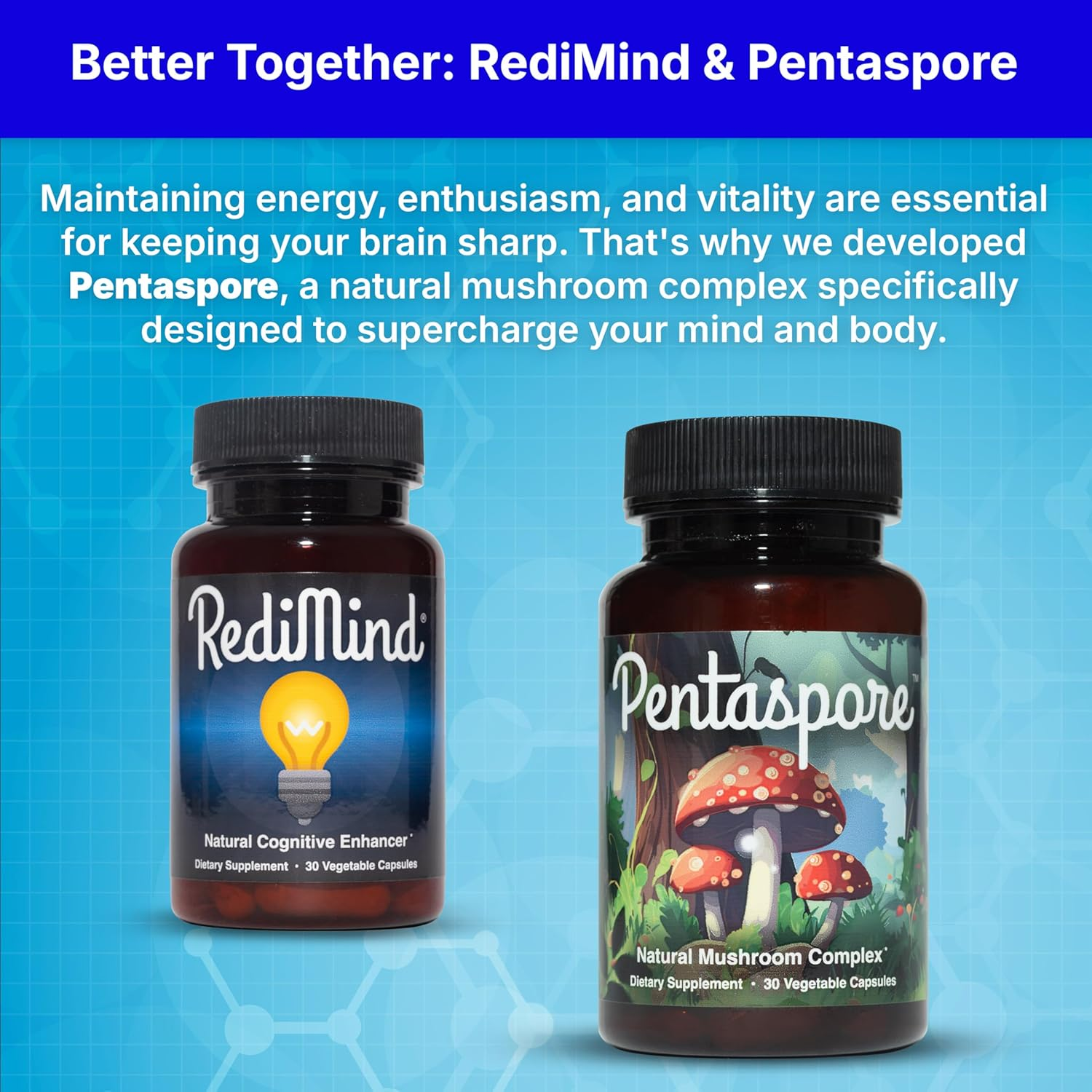 Natural Cognitive Support and Brain Supplement, Vegan, Gluten-Free ...